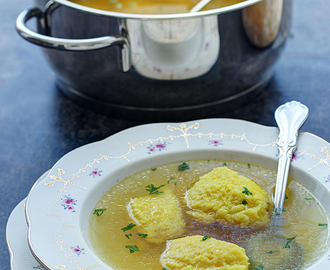 Domaća pileća supa sa griz knedlama i sos od višanja sa kuvanom piletinom / Chicken Soup