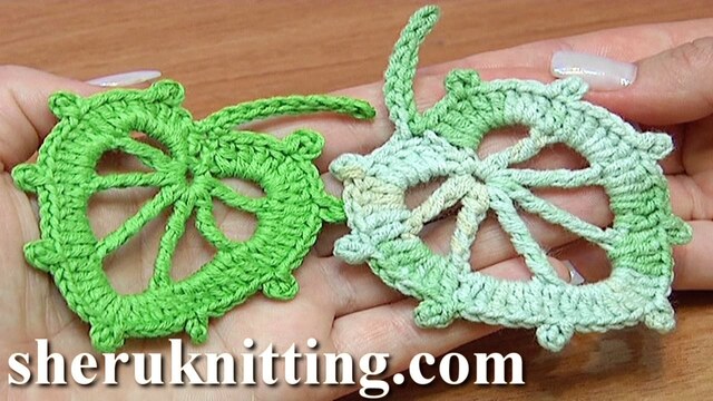 How To Crochet Leaf In Round Tutorial 6