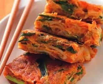 Korean kimchi pancakes