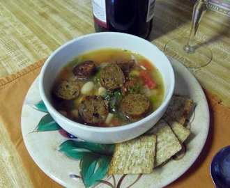 White Bean Stew with Kielbasa & Kale