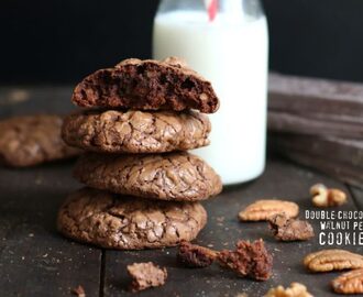 Double Chocolate Walnut Pecan Cookies