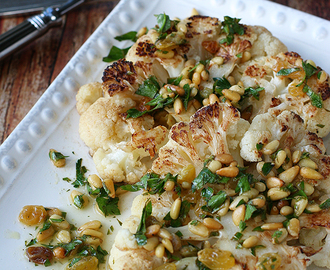 Cauliflower Steaks with Pine Nut Dressing {and Giveaway!}