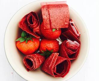 Erdbeer Roll Ups - Gesunder Fruchtsnack