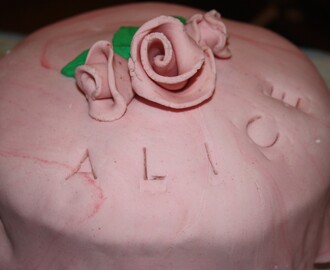 Vegan Strawberry Rose Birthday Cake