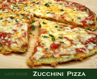Zucchini Pizza low carb vegetarisch