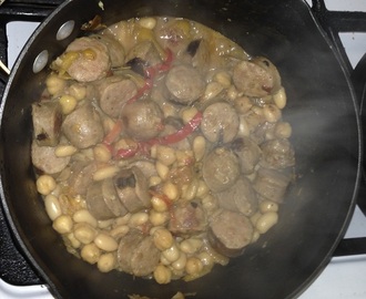 Sweet and Simple for a Monday – Sausage and Bean Dutch Oven Stew