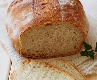 Chleb „szwajcarski” z garnka żeliwnego (pszenny na drożdżach)