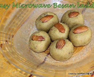 Microwave besan laddo/ 5 minutes besan laddu in microwave/How to make besan ka laddu in micro wave step by step pictures/ Quick and easy Diwali sweets recipes