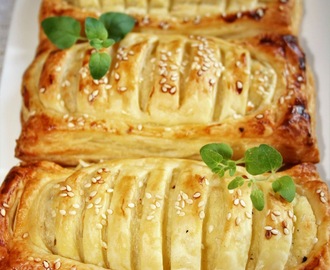 Paszteciki z ziemniakami i serem (z ciasta francuskiego)