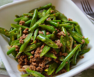 Sautéed Green Beans With Ground Beef (Filipino-style Ginisang Baguio Beans)