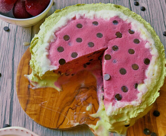 Low Carb Frozen Joghurt Torte “Wassermelone” ohne Zucker