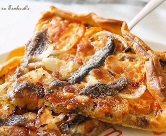 Tarte aux anchois & tomates