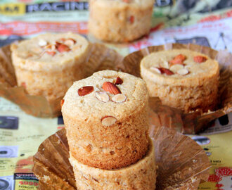 Oats Coconut Cupcake - Eggless kids friendly breakfast cupcake recipe