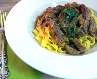 Pulled Pork Pasta with Figs