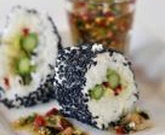 Sushi aux asperges