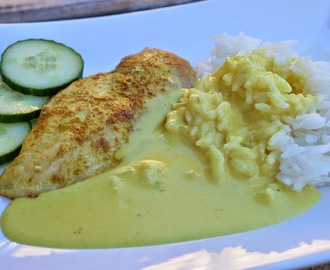 Kyckling med currysås & ris