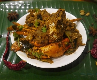 Crab Masala Roast / Masala Crab Roast without Coconut (Njandu Masala purattiyathu)
