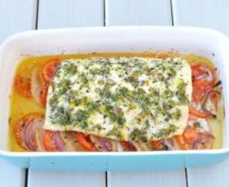 Baked Fish with Olive Oil, Herb and Citrus Dressing