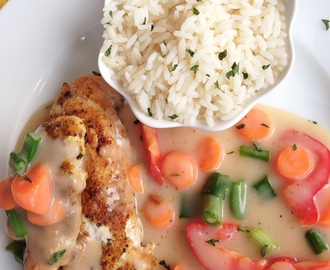 Chicken in White Sauce and Rice