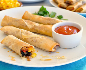 Baked Mexican Spring Rolls (Egg Rolls)