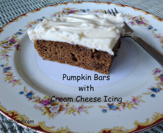 Pumpkin Bars with Cream Cheese Icing