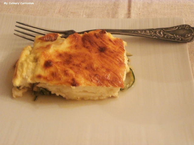 Gratin de courgettes et endives au camembert (Zucchini and endives gratin with Camembert)