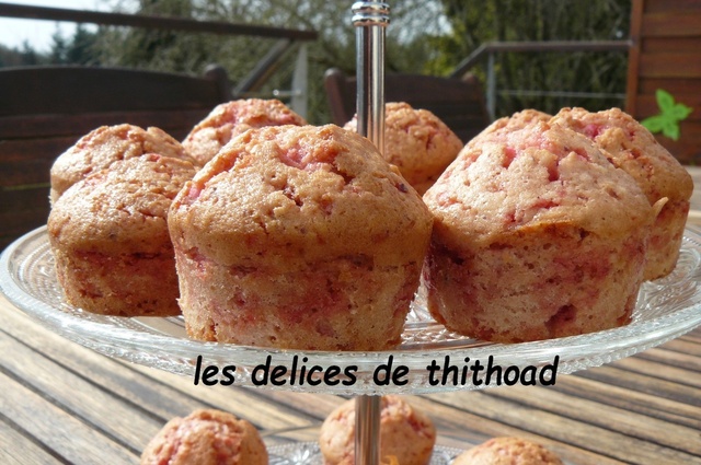 muffins aux pralines roses