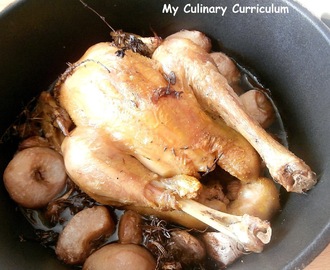 Poulet aux 40 gousses d'ail et navets nouveaux  (Chicken with 40 Cloves of Garlic and new turnips )