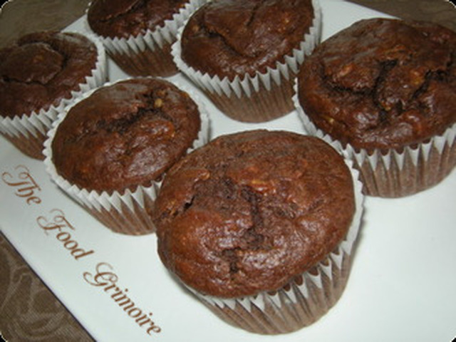 Muffins aux bananes-cacao- brisures de chocolat
