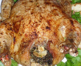 Roast Chicken with Lemon and Rosemary Potatoes