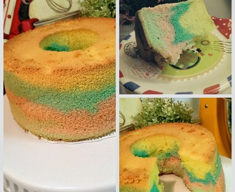 Rainbow Chiffon cake