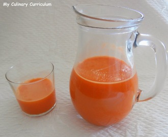 Jus de carottes, oranges, pommes (Apples, carrots and oranges juice)