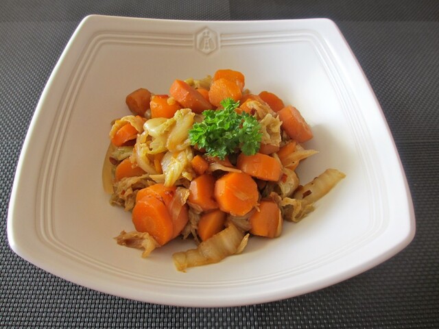 Poêlée de chou chinois aux carottes