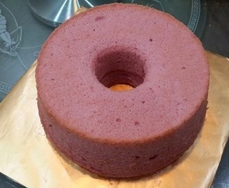 烫面芋头戚风蛋糕 (Yam Chiffon Cake)
