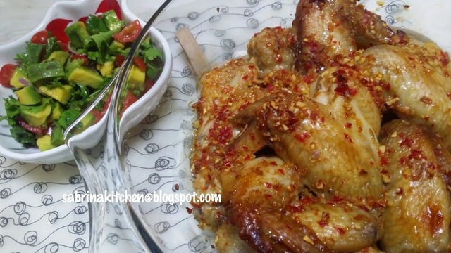 Spicy Chicken Wings with Avocado Salsa