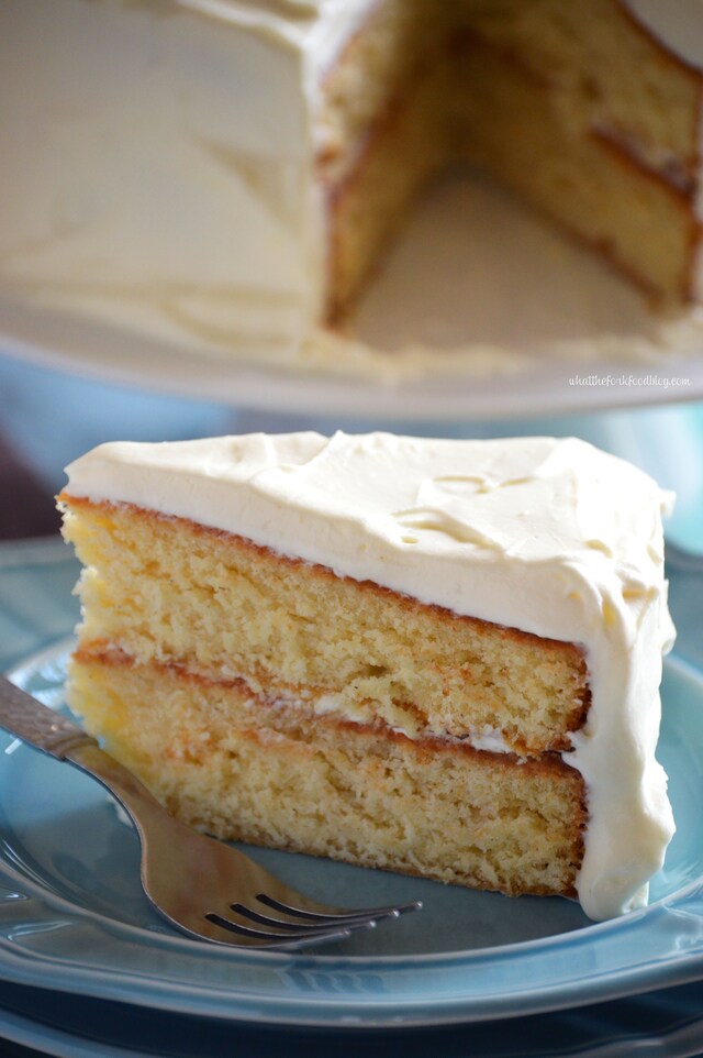 Eggnog Cake with White Chocolate Ganache Whipped Cream Frosting