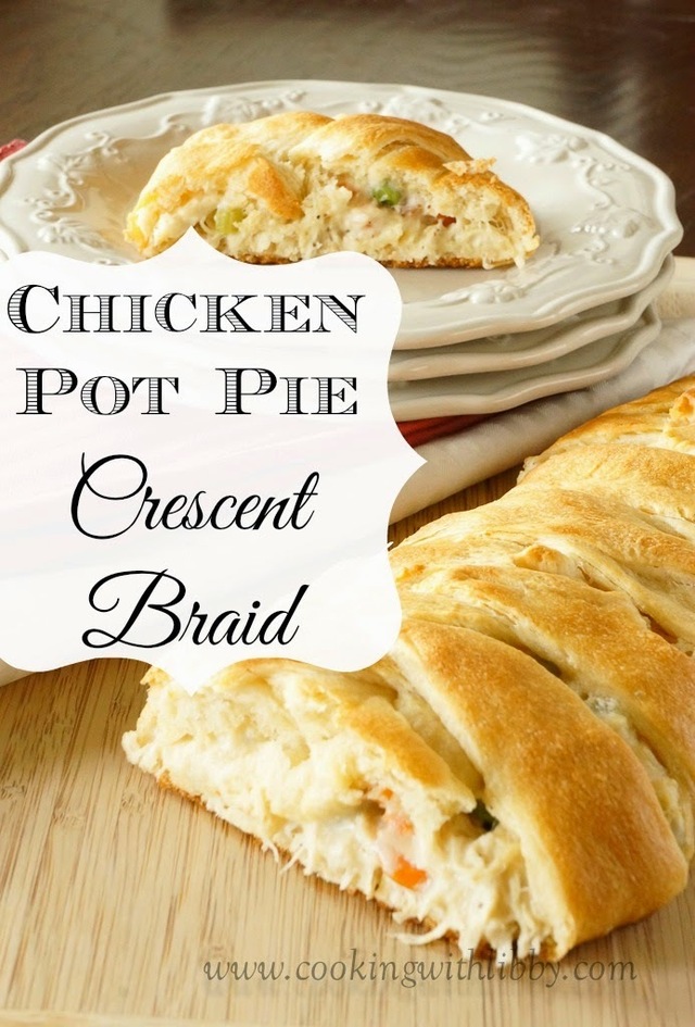 Chicken Pot Pie Crescent Braid