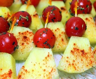 Pineapple / Cherry Tomatoes = Sweet and Savory on a Stick - 52 Church PotLuck Appetizers