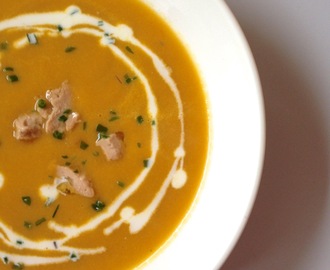 Simple comme une soupe: velouté de potiron au foie gras