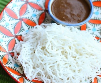 Nouilles de riz au lait de coco sucré (shevayi)