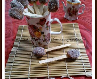 Eggless Baked Yeasted Doughnuts | Chocolate Donut Pops