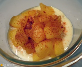 Dessert vite fait bien fait : parfait yaourt de soja et pommes fondantes !
