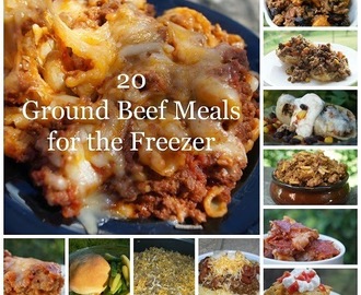 20 Ground Beef Meals for the Freezer are as easy as 1-2-3-4