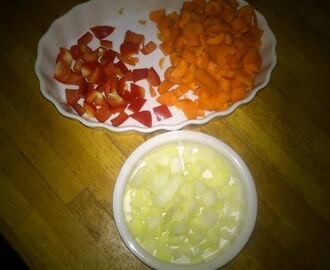 Risotto carottes/poivron et fromage de brebis