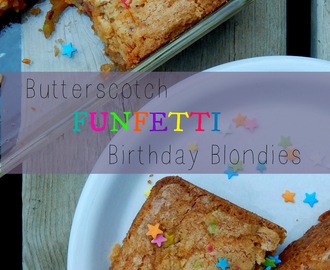 Butterscotch Funfetti Birthday Blondies