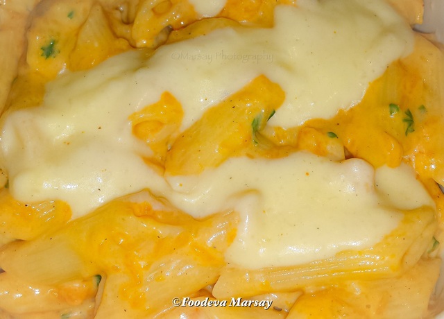 Penne Pasta with Butternut and Cheese Sauce