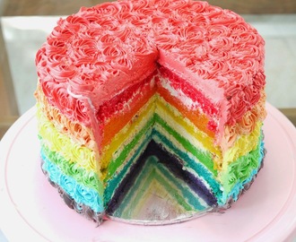 Resep Rainbow Cake Strawbery Spesial