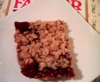 Oatmeal Bars with Sour Cherry Jam