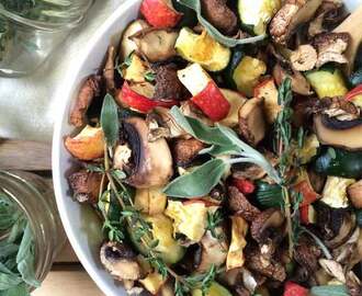 Raw Vegan Recipe | Dehydrated Mushroom Zucchini Stuffing