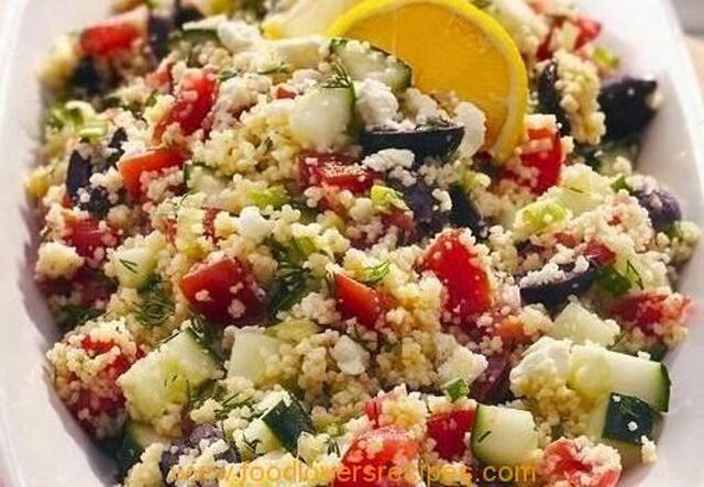 COUSCOUS SALAD WITH VEGETABLES AND CHICKPEAS